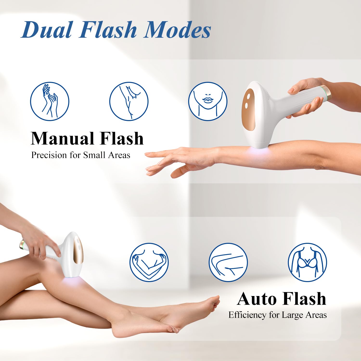 Xsoul Hair Removal with Cooling, Painless IPL Hair Removal Device for Women and Men, at-home Hair Remover for Armpits, Legs, Face, and Bikini Line